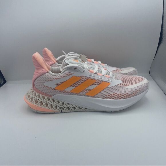 Adidas Women's 4DFwd Pulse "White Flash Orange Peach GX2984 Size 7,7.5,8,8.5,9 - Picture 2 of 5